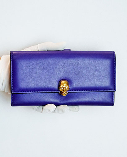 Alexander McQueen Continental Skull Wallet, front view